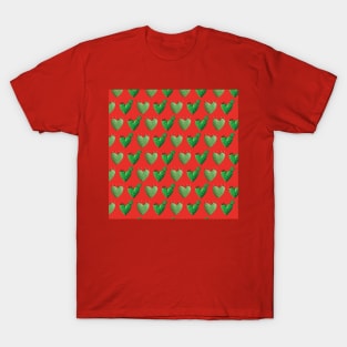 Cactus heart nopal adorable red prickly pear mexican modern pattern T-Shirt